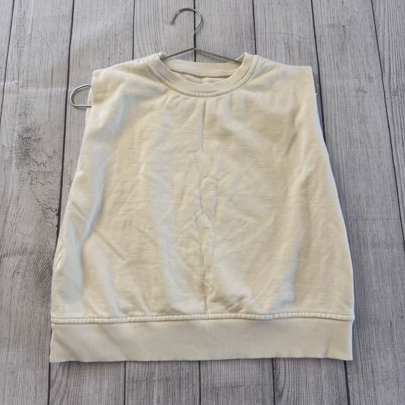 DL1961 Eggshell Muscle Tee Women T Shirts Size Small Workout Sleeveless Sweater - Picture 1 of 6